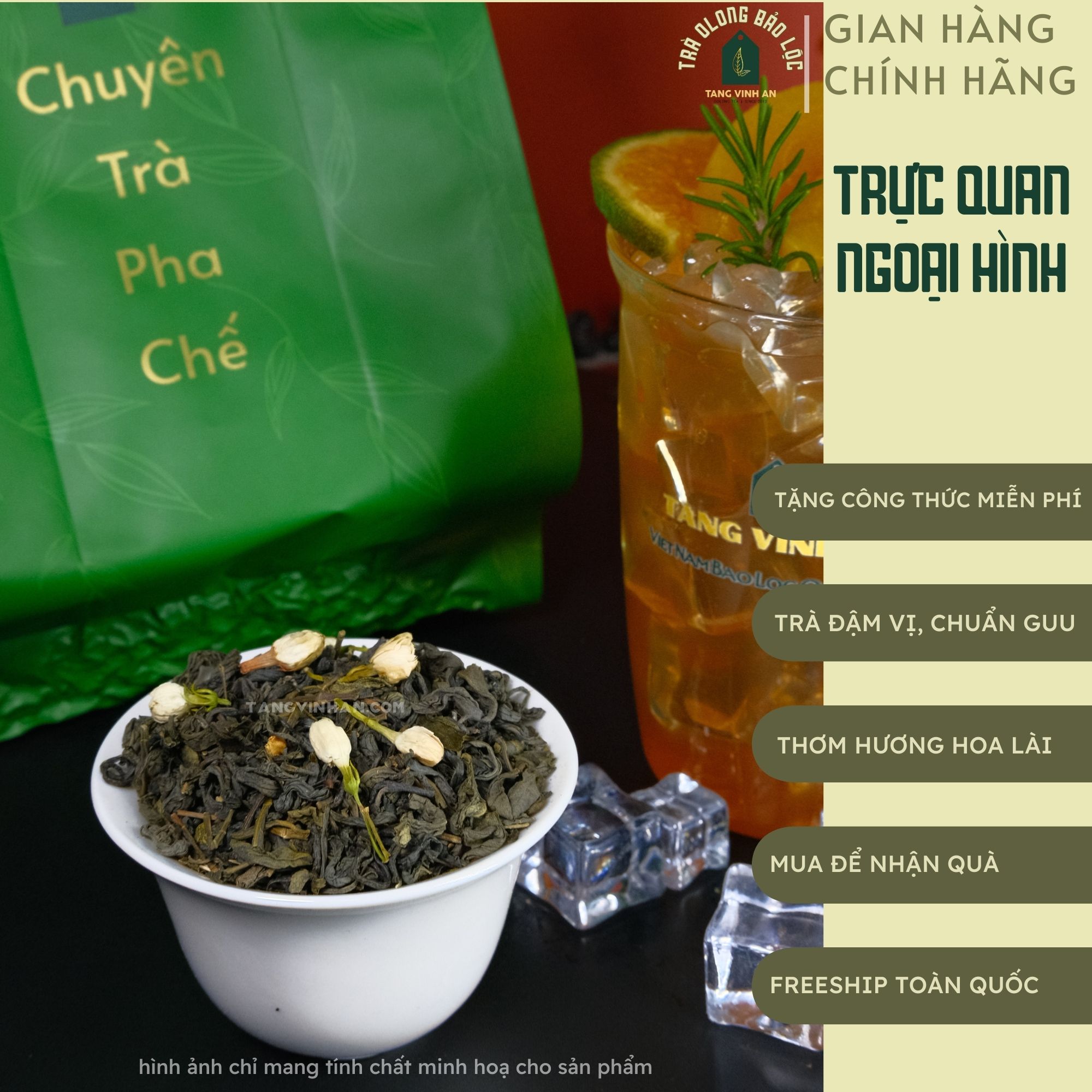 Trà Xanh Lài - Trà Pha Chế - Túi 500gr - Tằng Vĩnh An