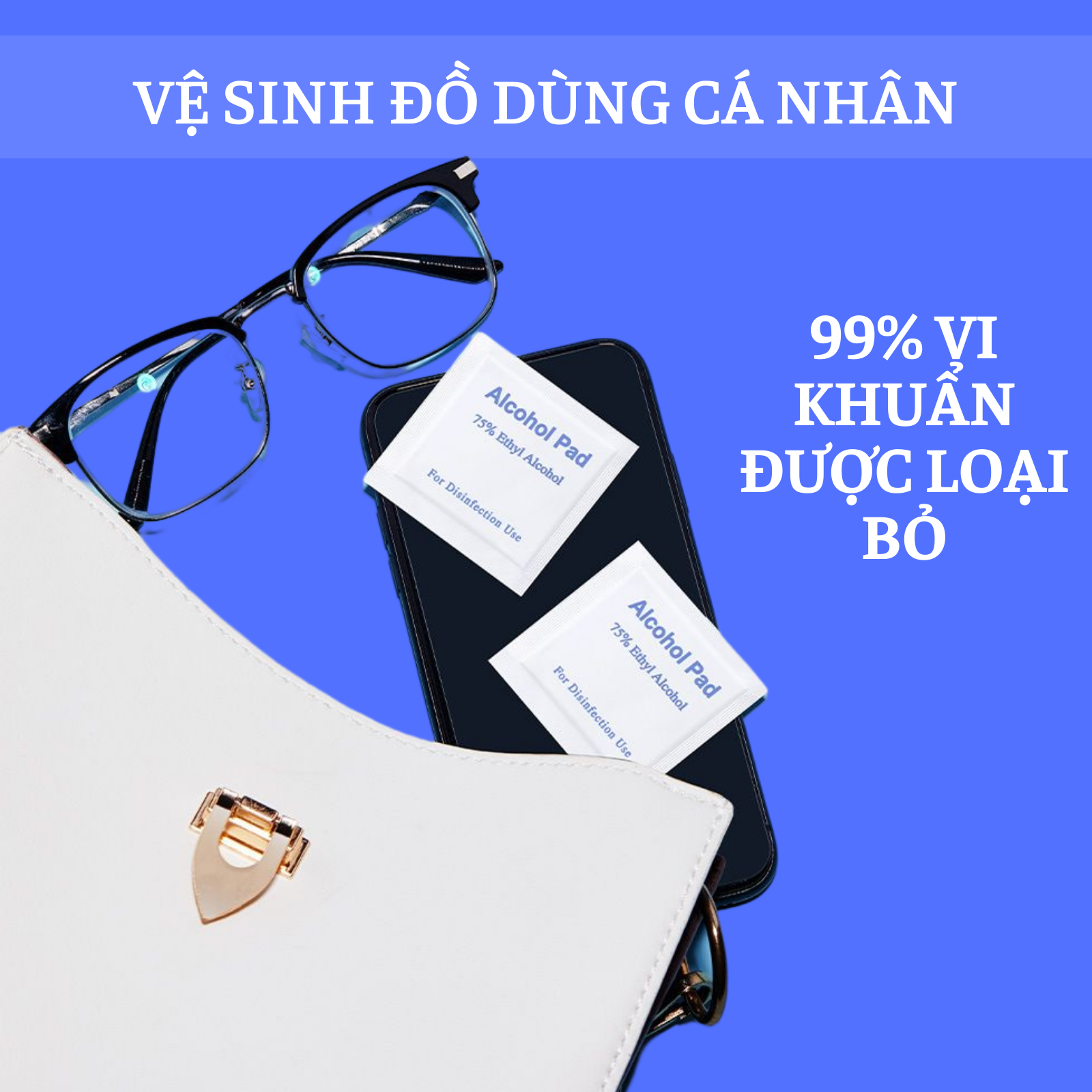 Bông tẩm cồn sát trùng Alcohol Pad hộp 100 miếng