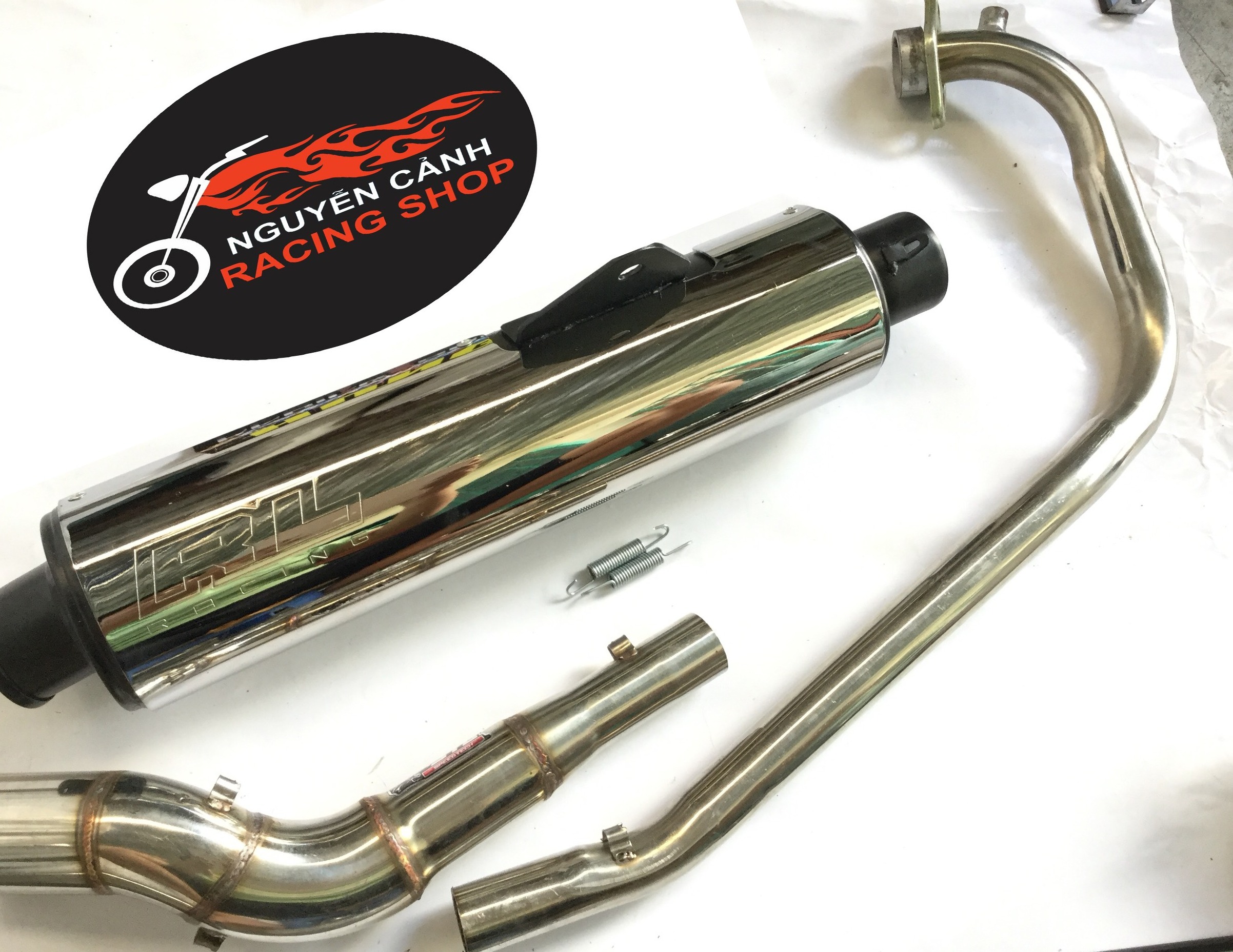 Pô Tăng CBR full cổ 2 Khúc Satria Raider Fi