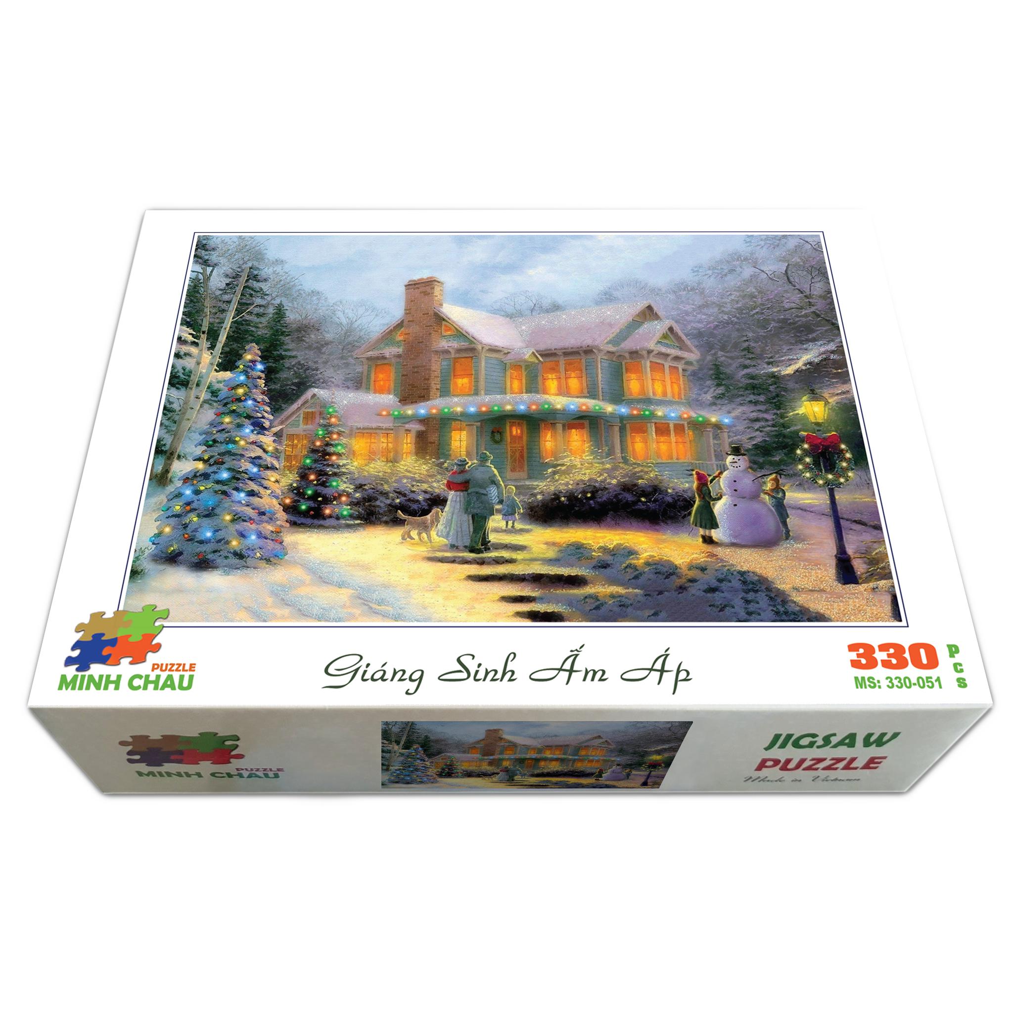 [HCM]Bộ tranh xếp hình jigsaw puzzle cao cấp 330 mảnh – Giáng Sinh Ấm Áp (30x44cm)
