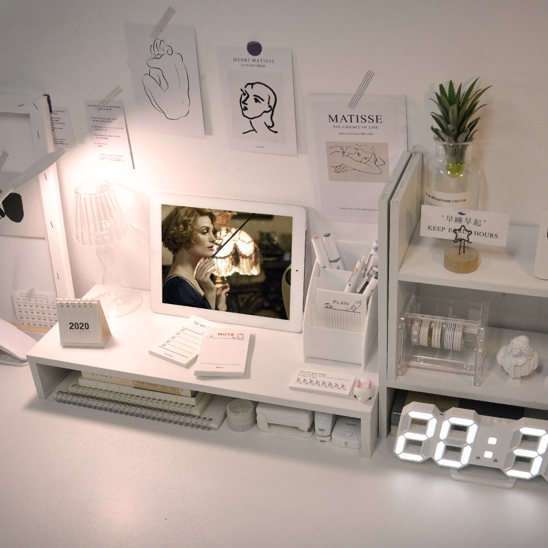 KỆ ĐỂ ĐỒ DECOR - SÁCH - MÁY TÍNH ⌨ LẮP GHÉP - MÀU TRẮNG ✨