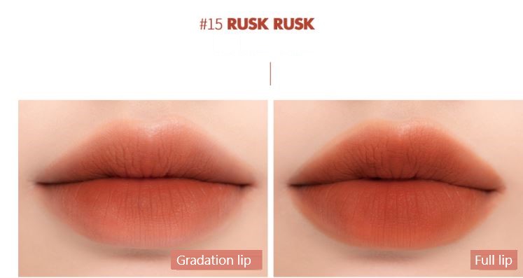 (Màu 12,13,14,15,16,17) Son Kem Lì Romand Zero Velvet Tint Ver 2