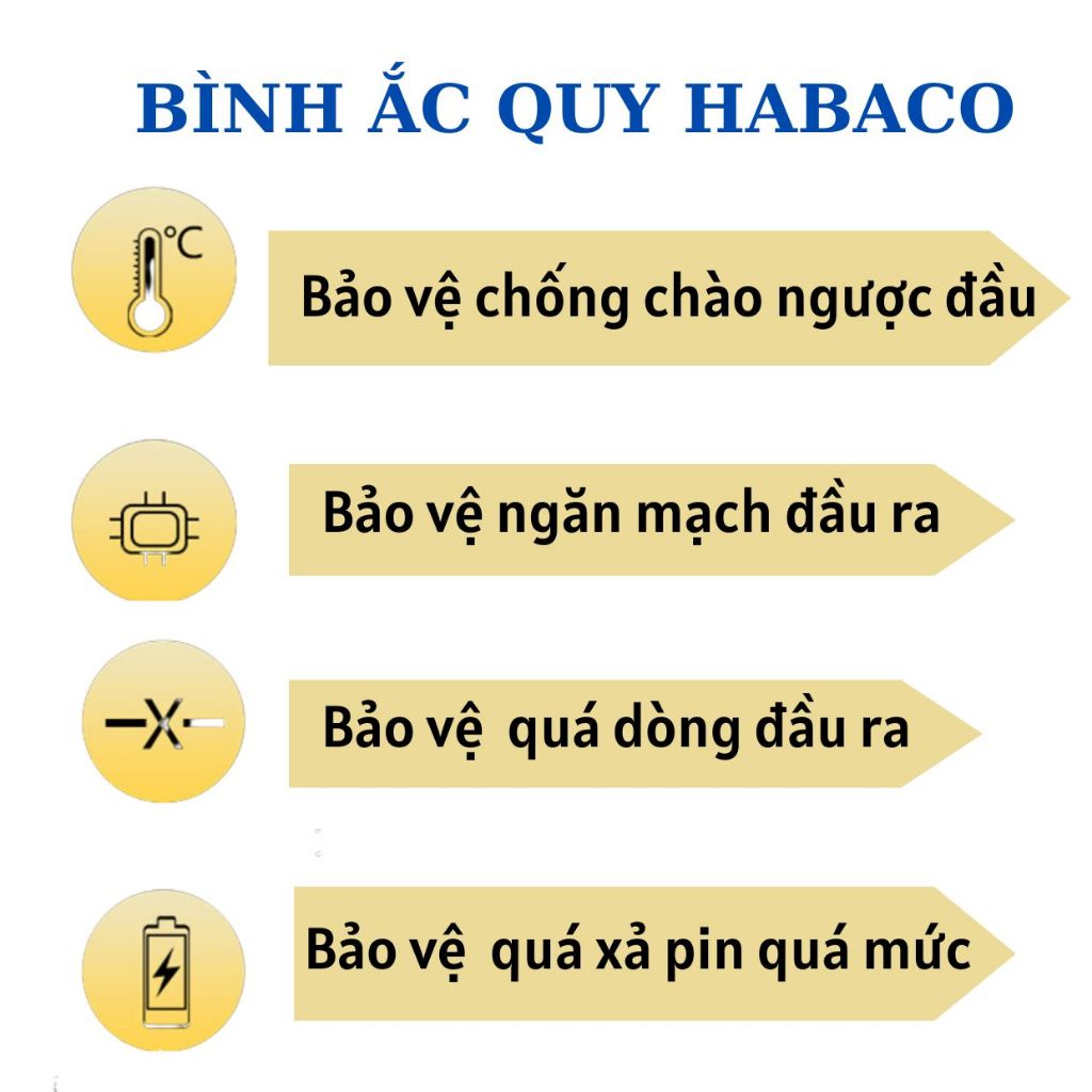 Ắc quy xe máy12V 8Ah HABACO PLUS YT8A