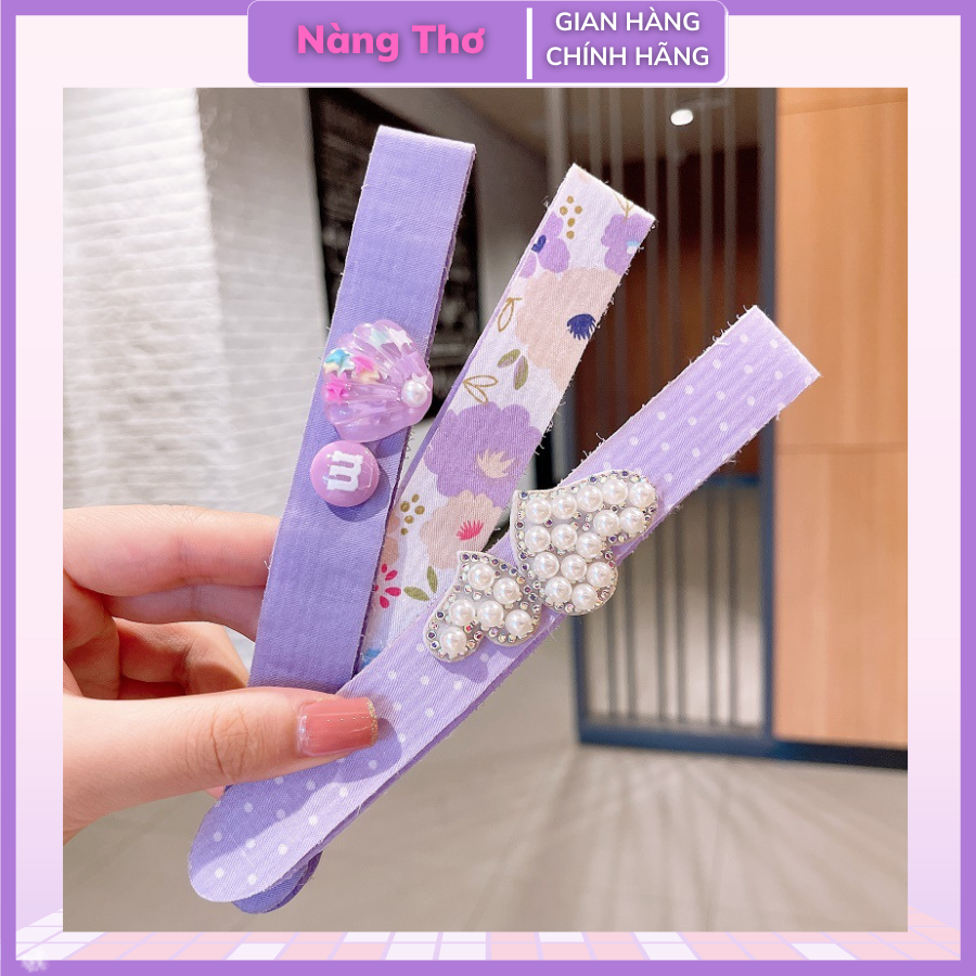 sét 3 bờm cài tóc dán dính cho bé siêu đáng yêu