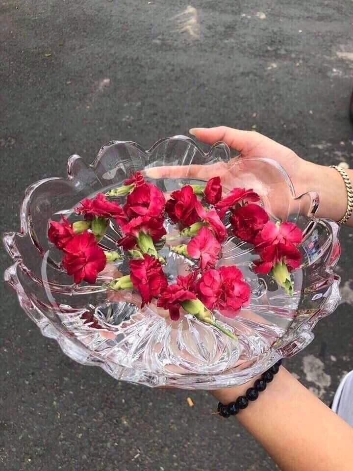 ĐĨA TRÁI CÂY THỦY TINH 3 CHÂN