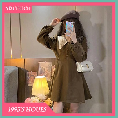 Doll dress/dress short-sleeved long autumn winter style French