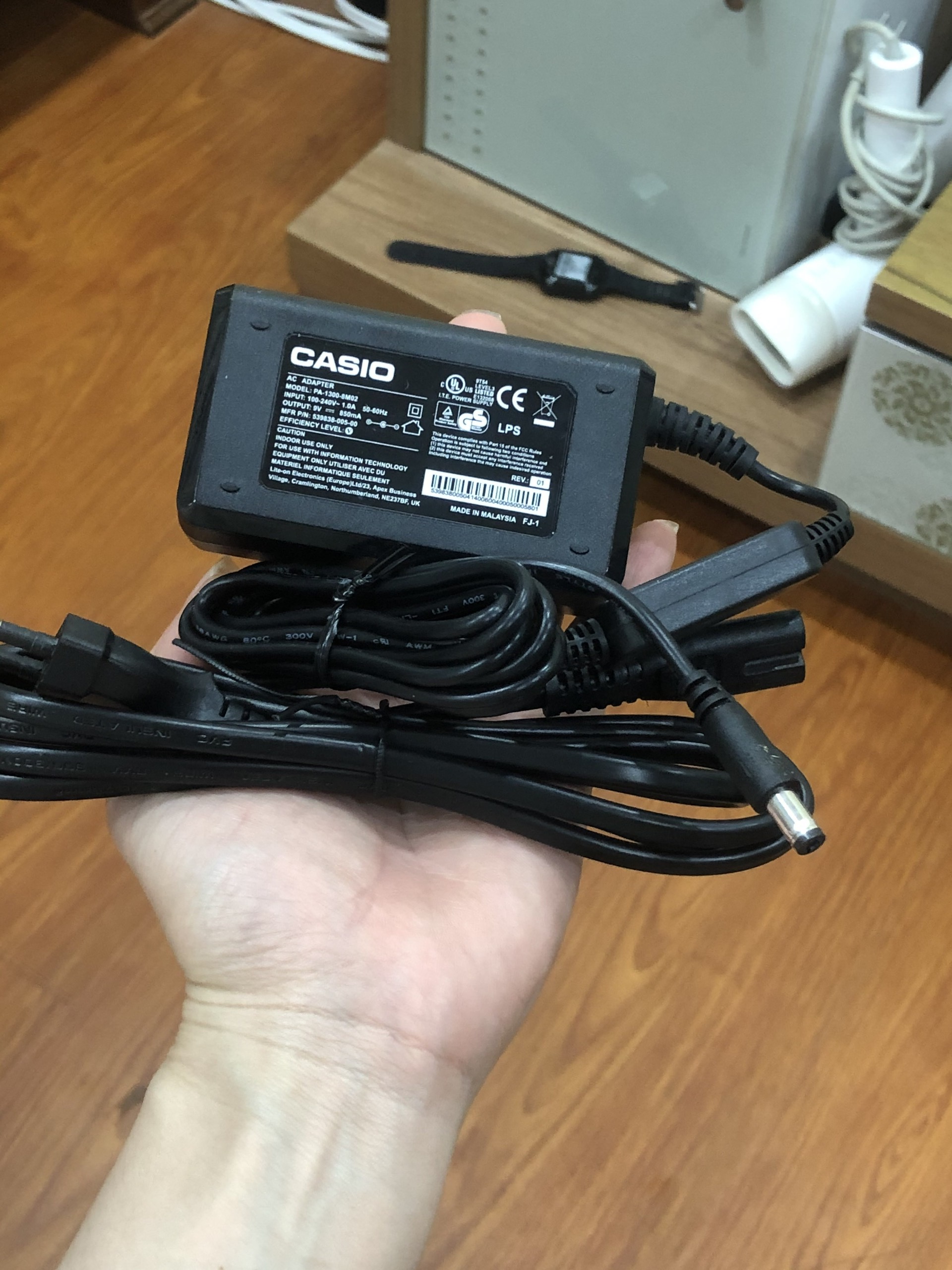nguồn adapter cho đàn casio CT-700 CT-770 (dây nguồn casio 9v)