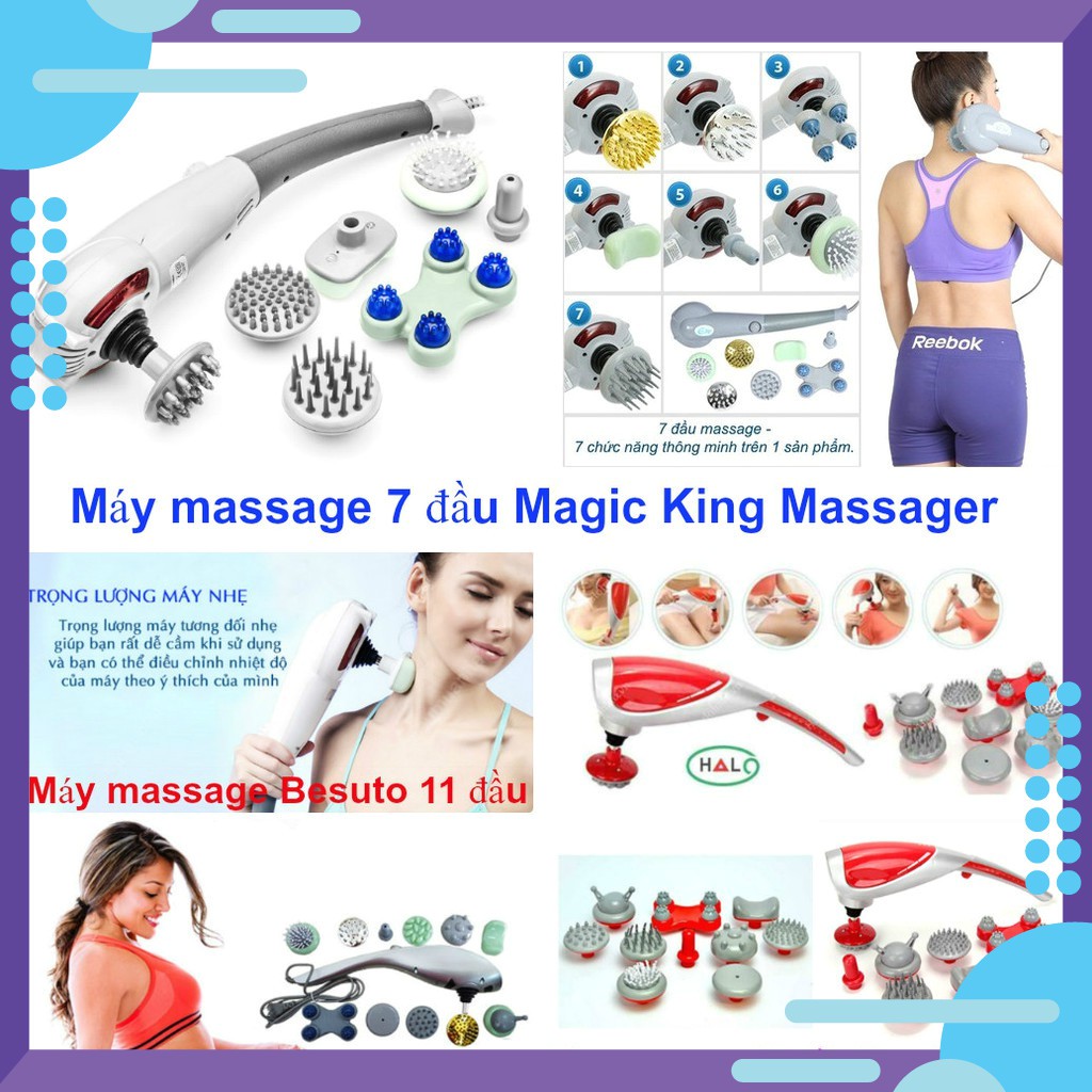 [HCM](GIÁ SỐC)máy massage cầm tay điệnMáy đấm lưng massage xoa bóp 7 đầumáy đám lưngmassage hồng ngoại nhiệt 7 đầu suo tan nhức mởi thư gian dây cơ ( New 2020)