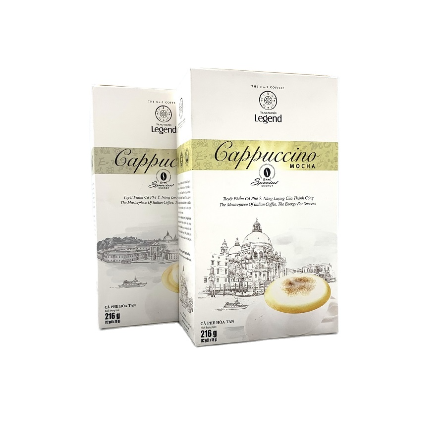 Combo 02 Hộp Cappuccino( MOCHA - HAZELNUT) Trung Nguyên( Hộp 12 Gói)