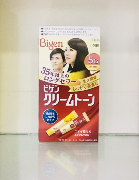 [HCM]Thuốc Nhuộm Phủ Bạc Tóc Bigen 5G Nhật Bản - nhập khẩu
