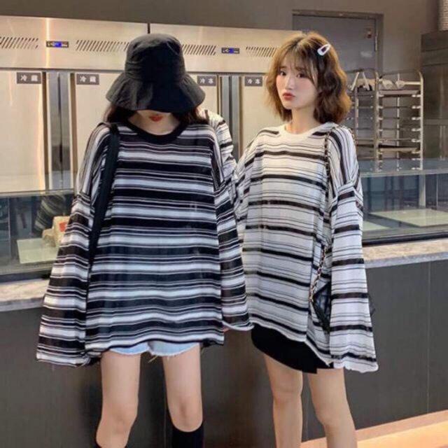 [Mạnh Dũng Store 1 ] [Hàng mới] Áo sweater kẻ sọc bo tay hit hot