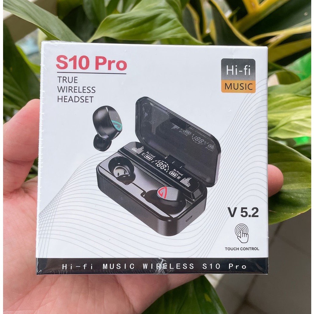Tai Nghe Bluetooth S10 Phiên Bản Mới Nâng Cấp Pro Chip Mạnh Mẽ Pin Cực Trâu Mic Đàm Thoại 2 Bên Hỗ Trợ Mọi Dòng Máy, Tai Nghe Bluetooth Không Dây S10, Tai Nghe Không Dây
