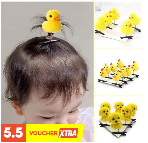 kẹp tóc vịt vàng dễ thương