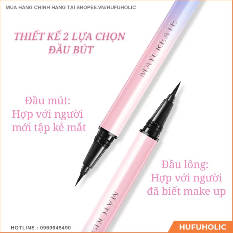 [sale] MAYCREATE – Bút kẻ mắt Charm Cool Black Eyeliner TÔNG 02