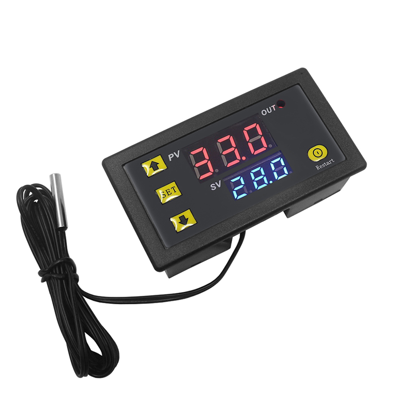 Bộ điều khiển nhiệt độ làm mát kỹ thuật số màn hình led w3230 DC 12V 24V AC 110V-220V 20A-INTL