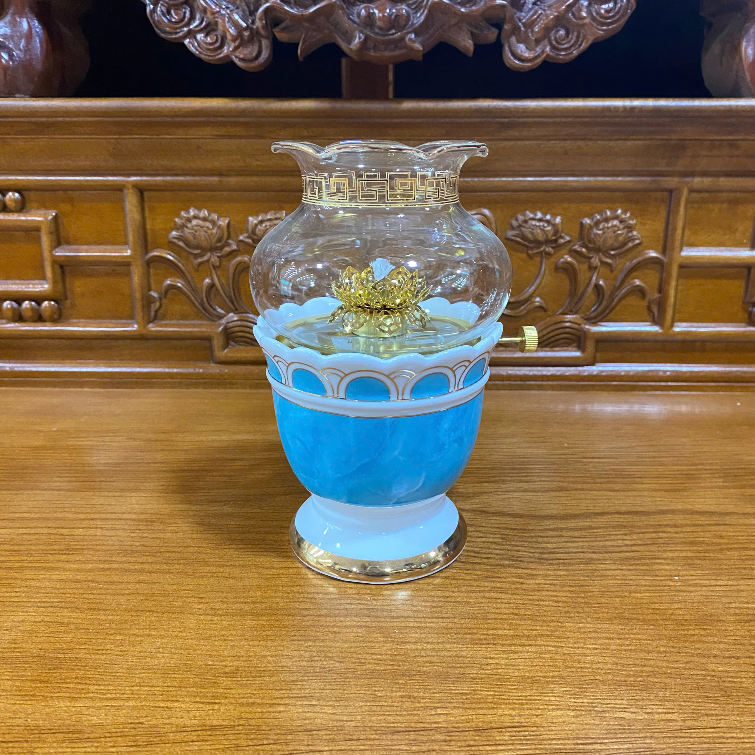 Đèn Dầu Thờ Cúng Gốm Sứ Cao Cấp