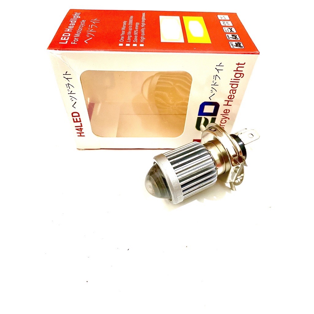 Đèn Led Pha Bi Cầu 2 Màu Chân H4 - Chuyên cung cấp đèn pha led bi cầu mini chân H4, 2 màu vàng/pha trắng, uy tín chất lượng.