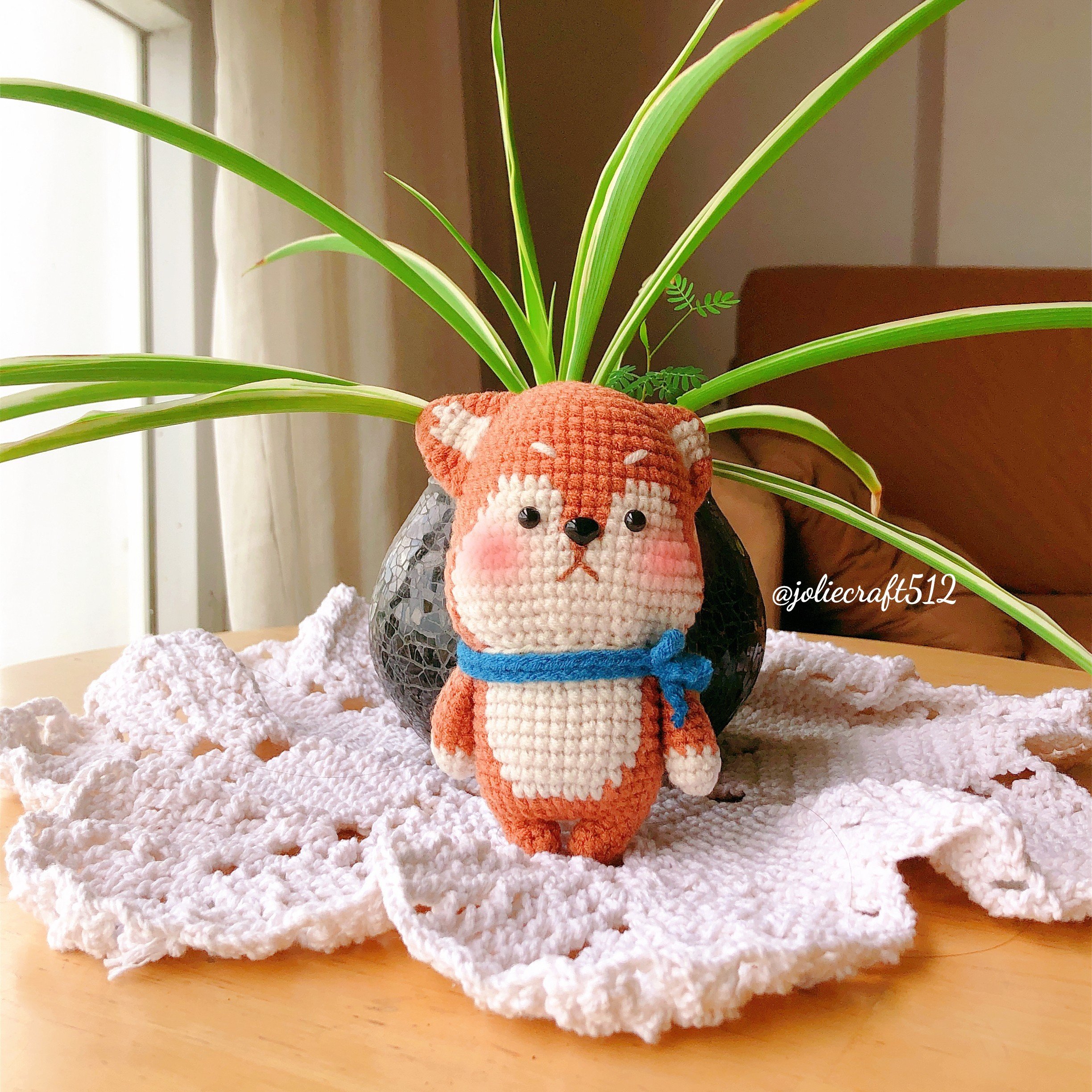 Gấu bông đan len thủ công xinh xắn