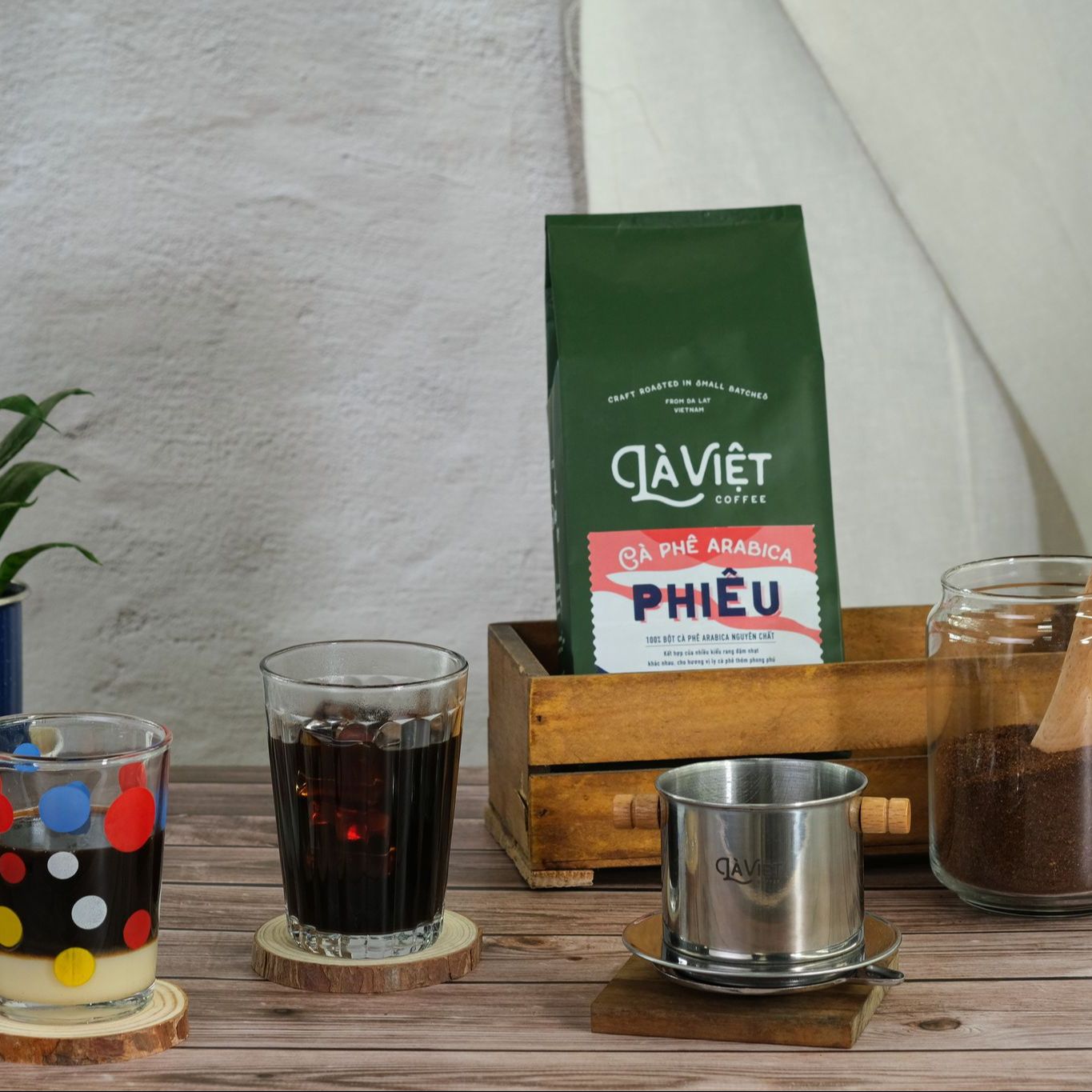 Cà Phê Bột LÀ VIỆT PHIÊU 100% Arabica 500g Vị Phong Phú