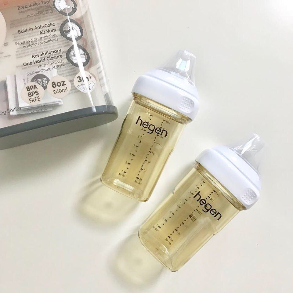 [HCM][CHÍNH HÃNG] SET Bình sữa Hegen PPSU 240ml núm ti dành cho bé 3-6 tháng tuổi