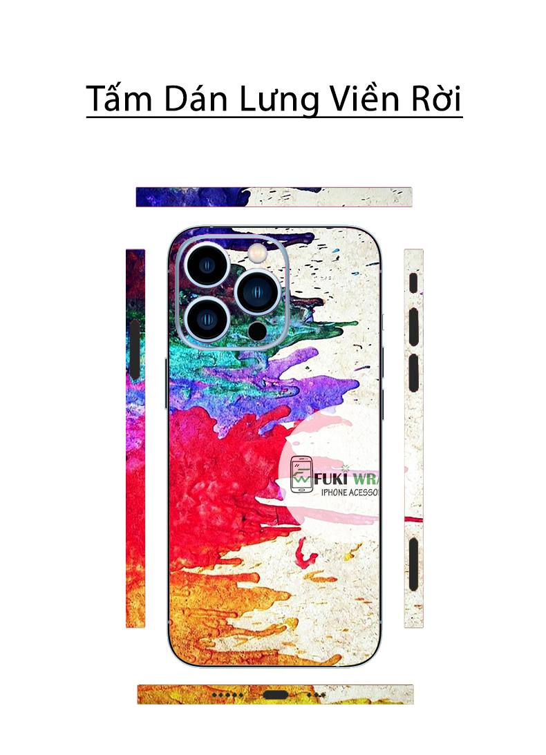 Tấm dán Skin Mặt Sau Nghệ Thuật FULL VIỀN Dành Cho iPhone 13ProMax 12ProMax 11ProMax X XS XR XSMAX - FukiShop