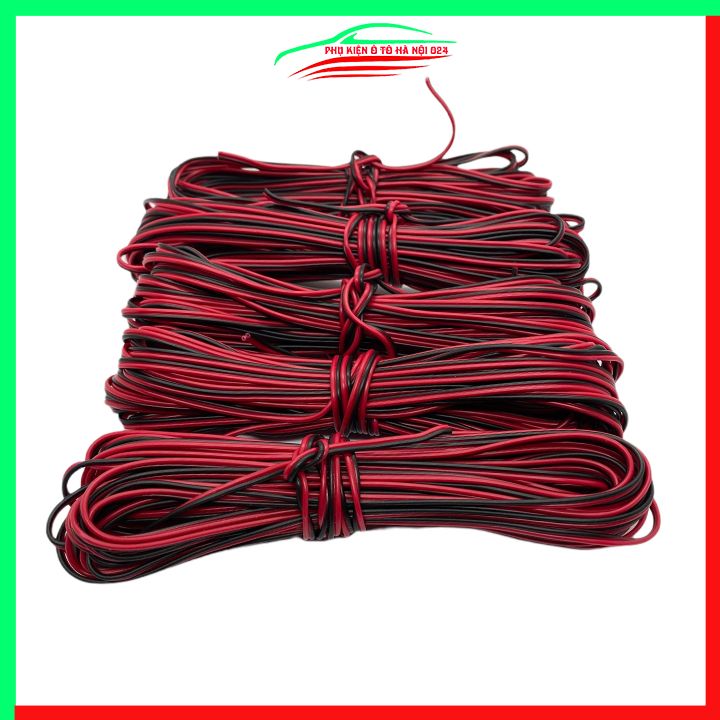 Dây điện đôi đen đỏ 20AWG lõi 0.3mm
