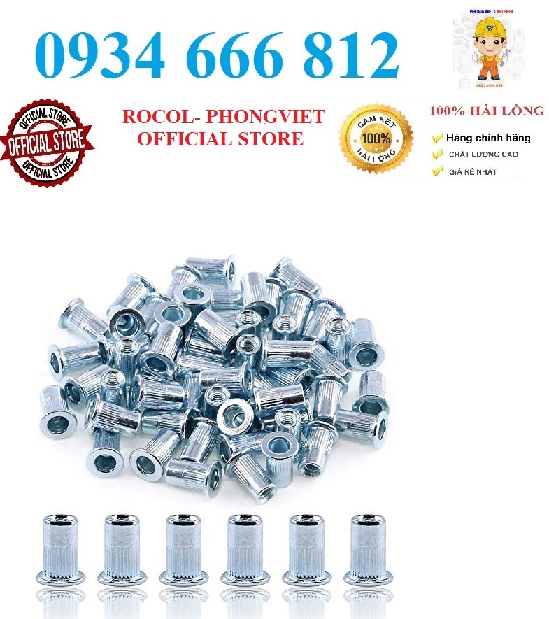 50c ốc tán rút m3-m12 thép mạ m3,m4,m5,m6,m8,m10,m12