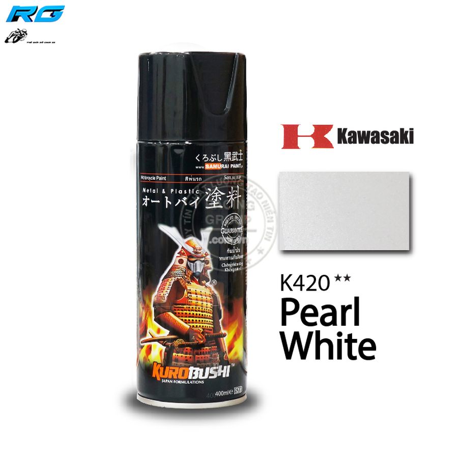 Sơn xịt samurai trắng ngọc trai kawasaki - mã k420