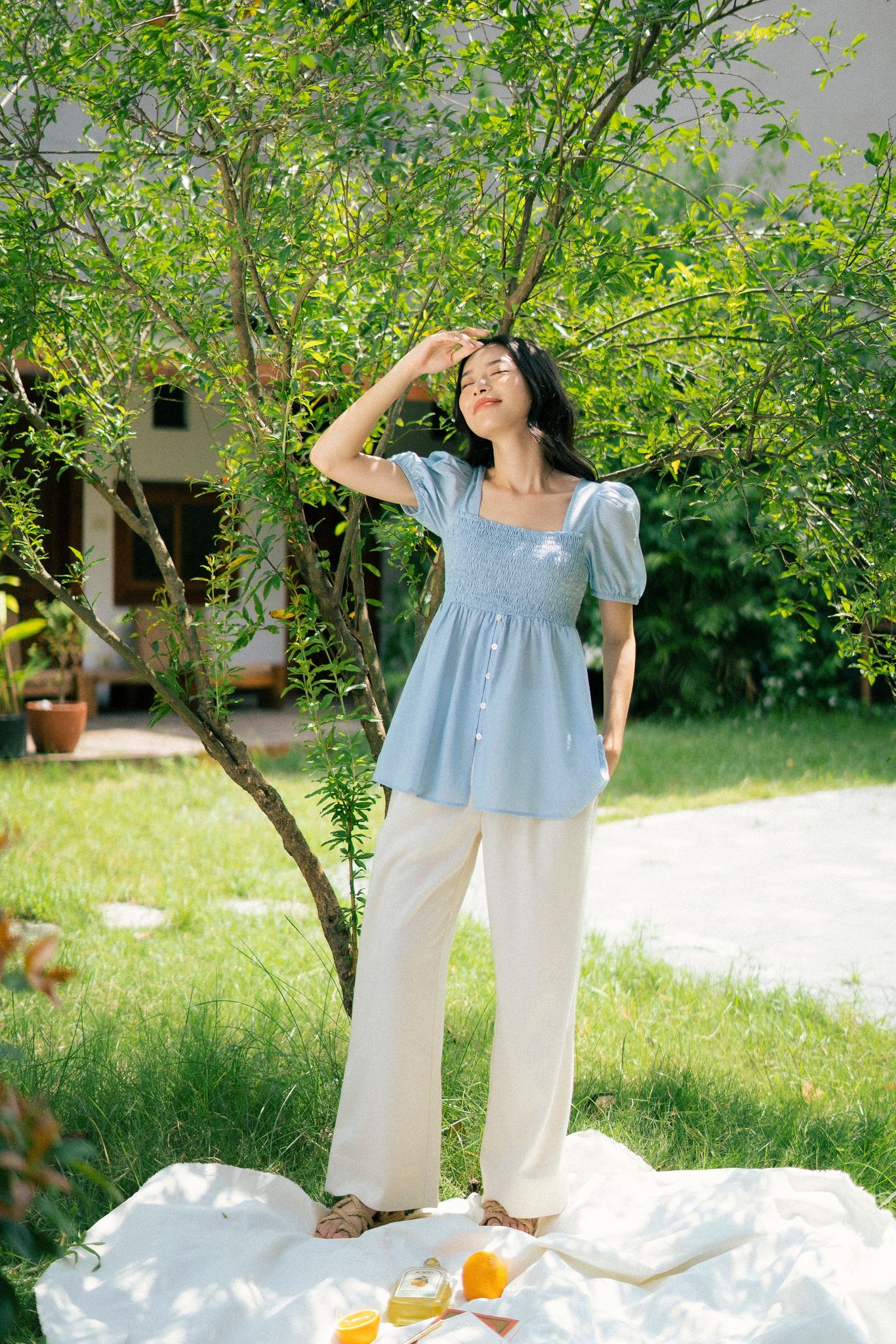 Áo Babydoll Dập Nhún Madelen