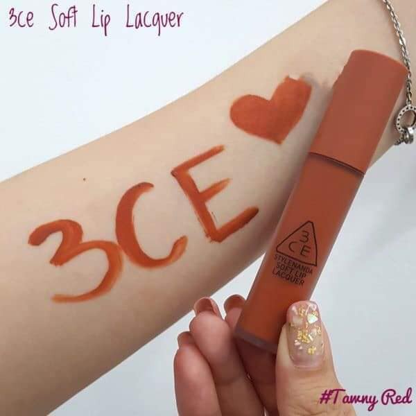 Son 3ce soft lip lacquer màu cam đất