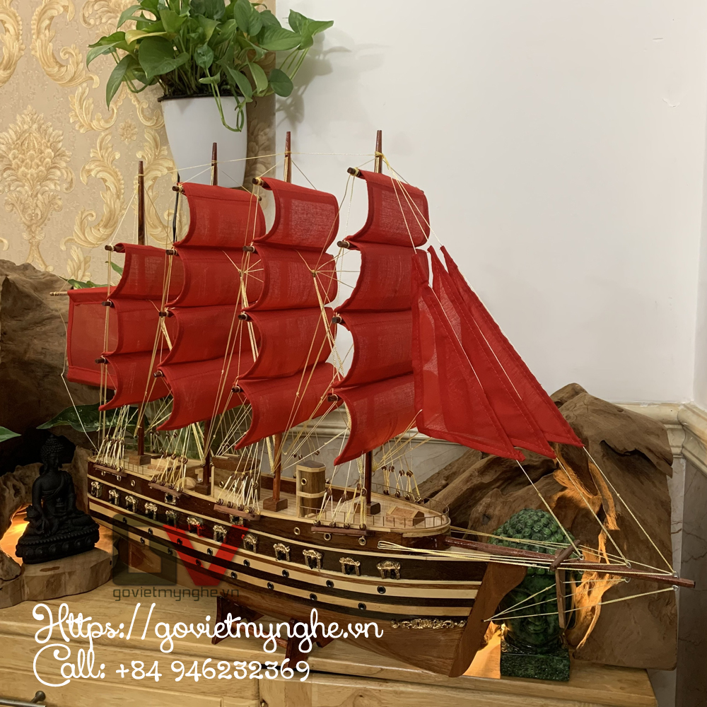 Mô hình thuyền gỗ chiến jyland 60cm