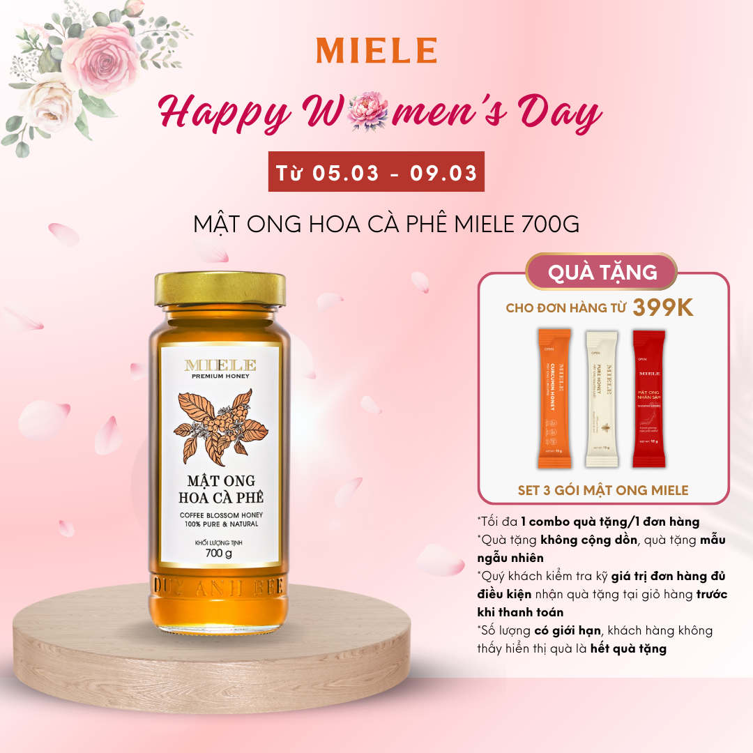 Mật Ong Hoa Cà Phê Nguyên Chất Miele 700g