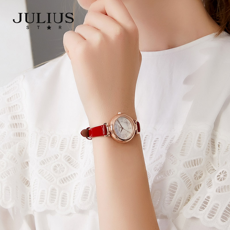 Đồng Hồ Nữ JS-016 Julius Star Hàn Quốc dây da