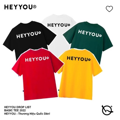 Áo thun HEYYOU BASIC chính hãng, form rộng siêu xinh