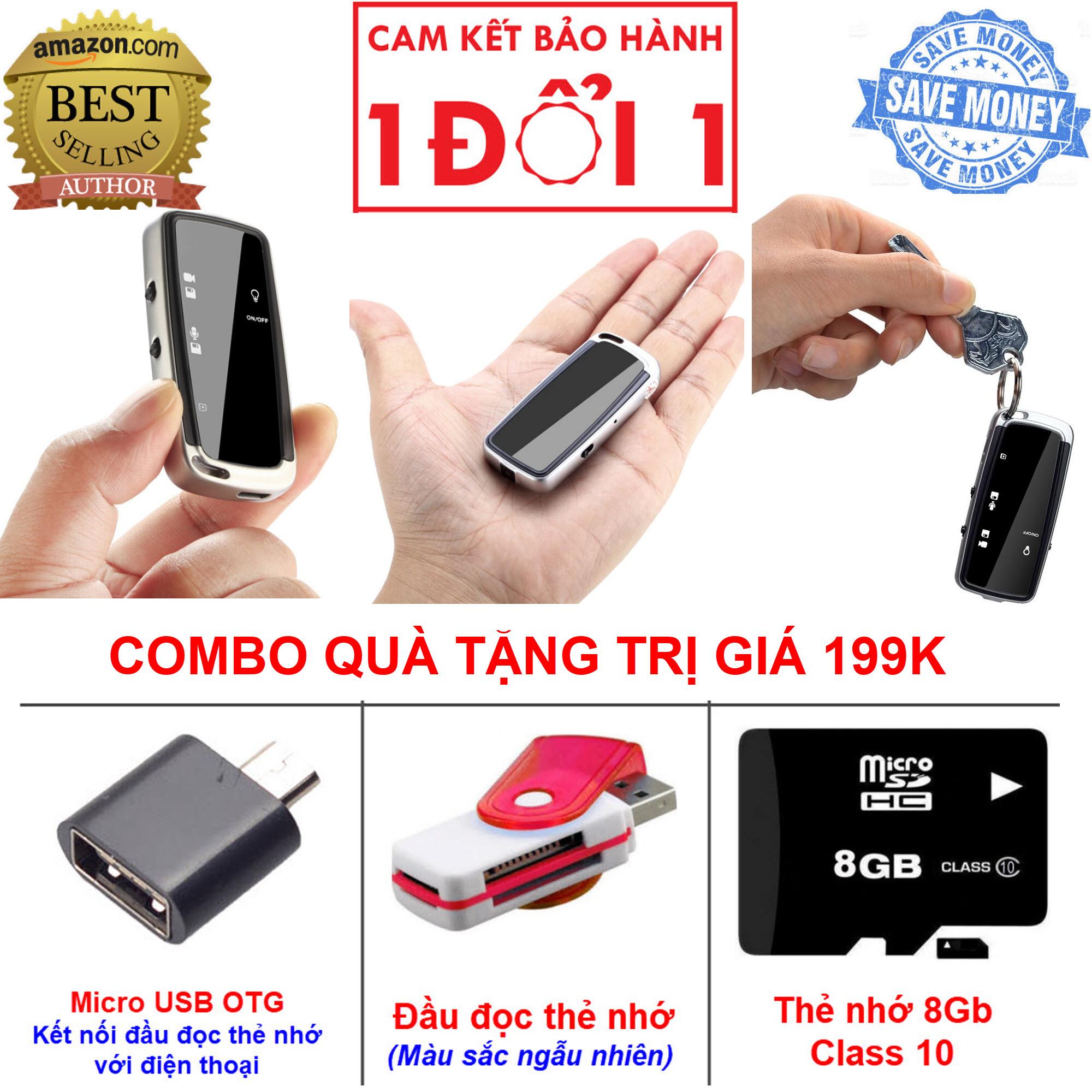 Combo Quà Tặng Trị Giá 199K - Camera Mini Đa Năng Hỗ Trợ Ghi Âm DVR Record Kiêm Móc Khóa Cao Cấp - Máy Quay Phim Mini Camera Di Động 480P Micro Camera Móc Khóa Bút Kỹ Thuật Số Máy Ghi Âm Mini DV DVR Cam - May ghi am gia re, camera mini gia re