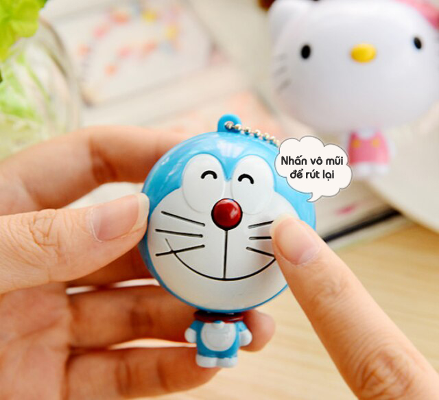 Thước Dây Cuộn Doremon Có Móc Khóa
