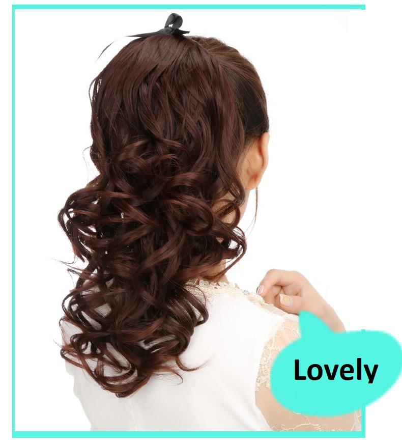 Tóc cột xoăn 40cm C127, tóc giả nữ Sỉ 40k
