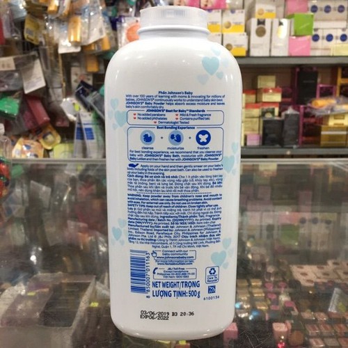 Phấn thơm em bé Johnson's Baby Powder 500g (xanh)