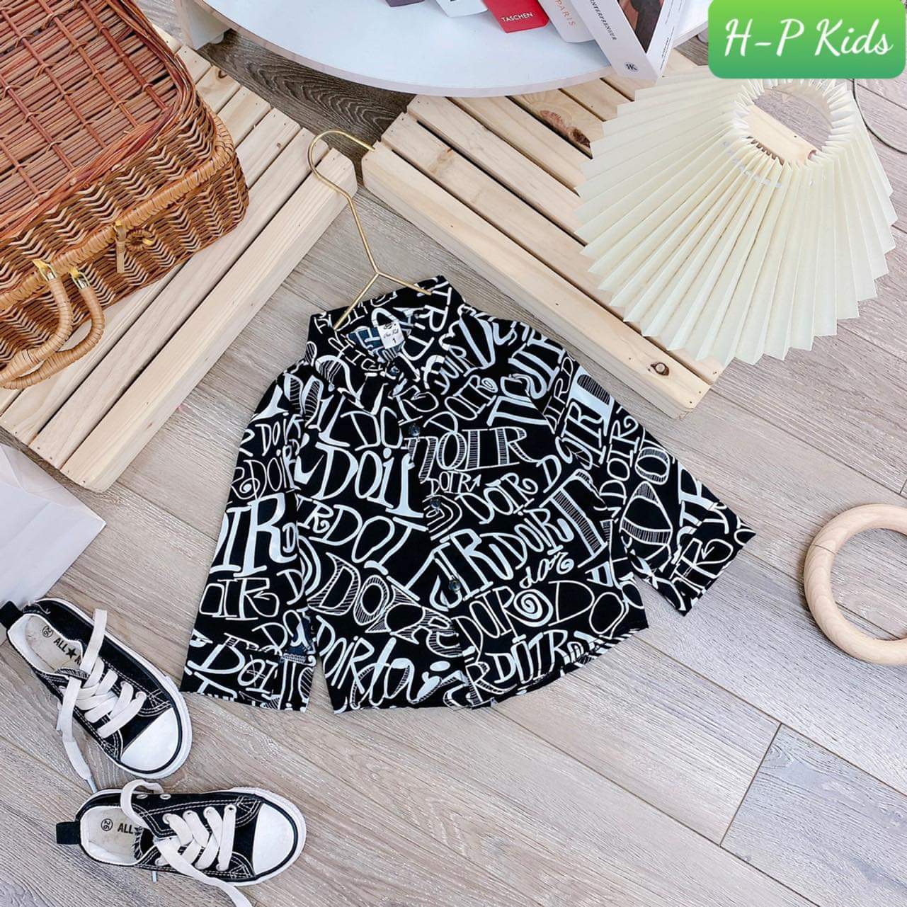 Áo sơ mi lụa 3D sang chảnh cho bé trai/gái 7-20kg