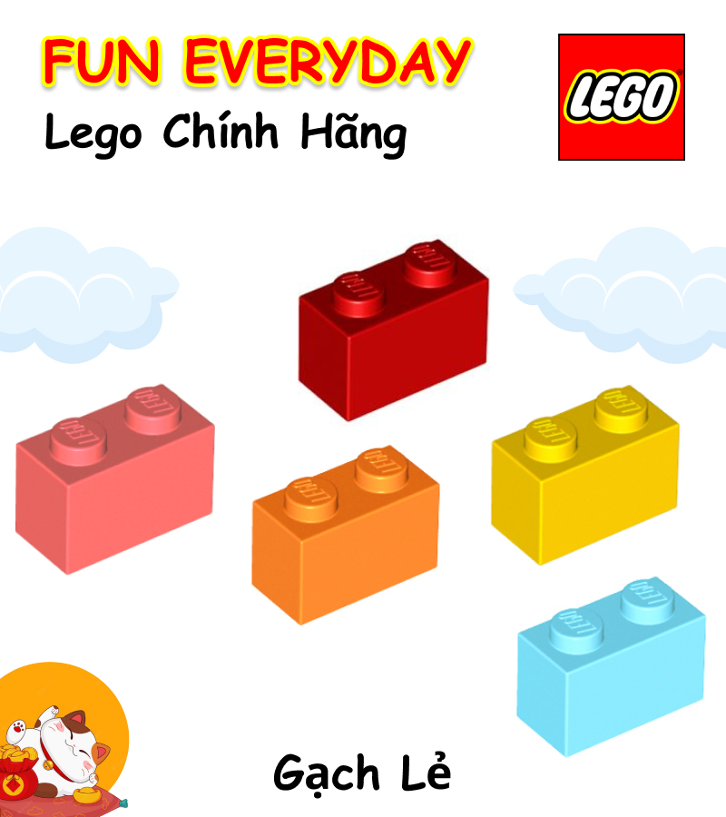 Gạch lẻ LEGO 3004 Brick 1 x 2 [Chính hãng]