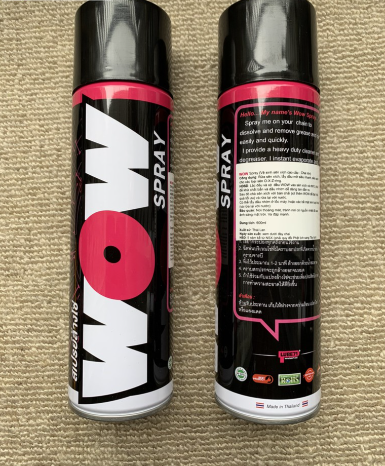 Xịt vệ sinh sên cực mạnh rửa sên WOW SPRAY 600ml