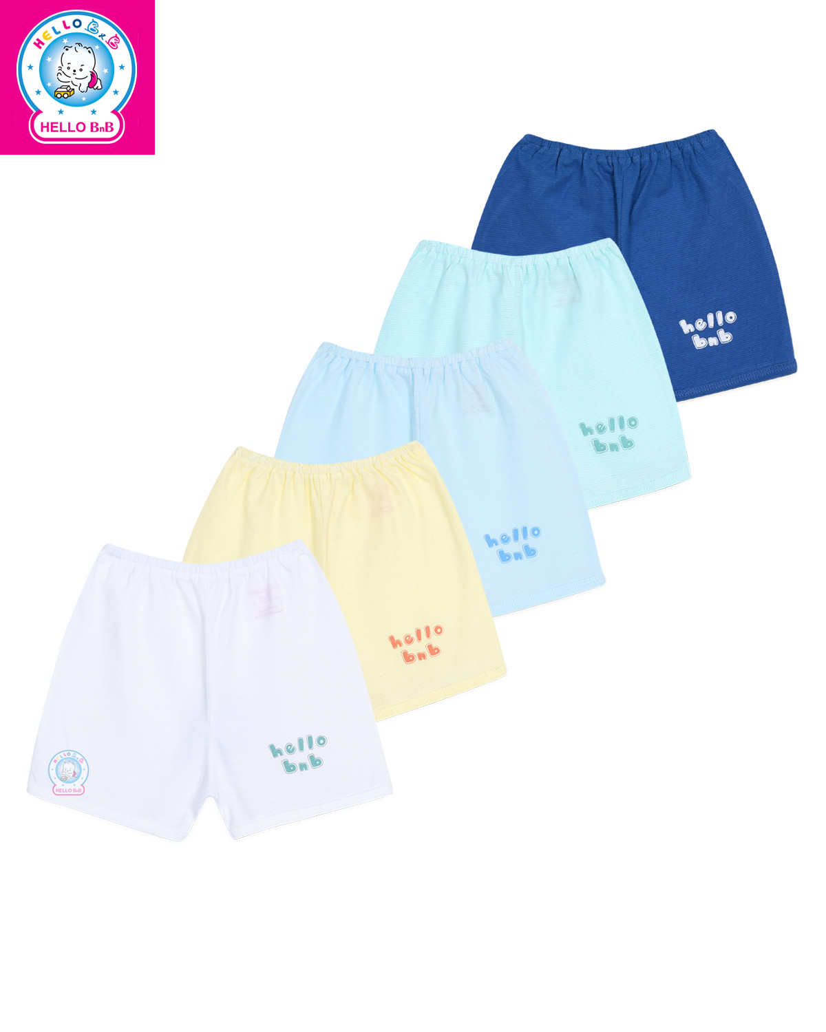 Quần Đùi Sơ Sinh Gân Ziczac QL0020 - HELLO BnB (hình in ngẫu nhiên)