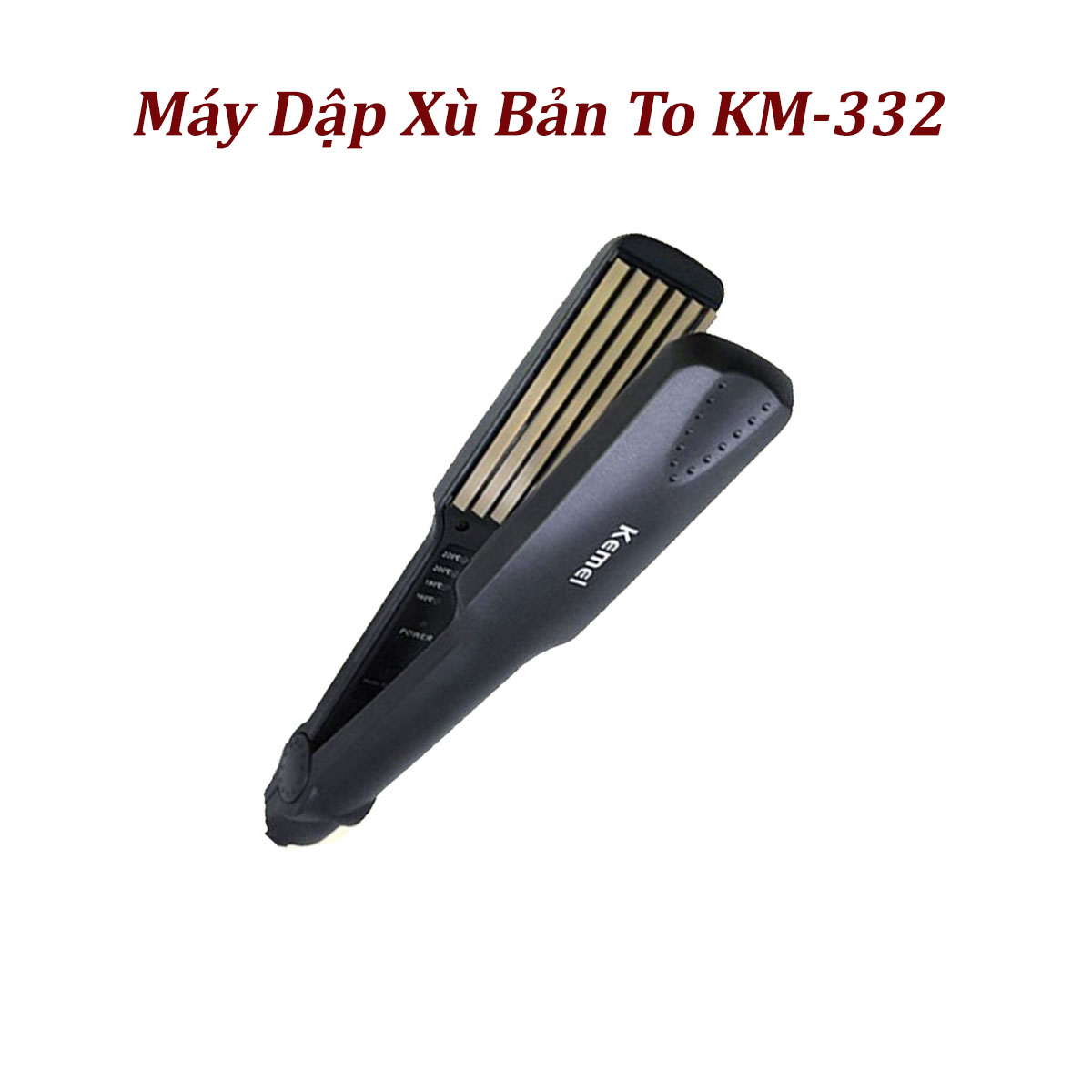 Máy dập xù tóc bản to, máy bấm phồng chân tóc Kemei KM-322, máy bấm tóc mini gợn sóng giá rẻ công suất lớn, tiết kiệm điện, bảo vệ tóc không gây hư tổn, phù hợp mọi chất tóc