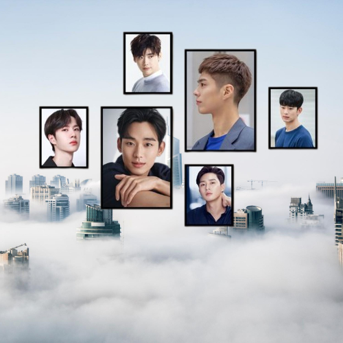 Bộ tranh trang trí quán tóc, tiệm tóc và salon, tranh dán tường, T60