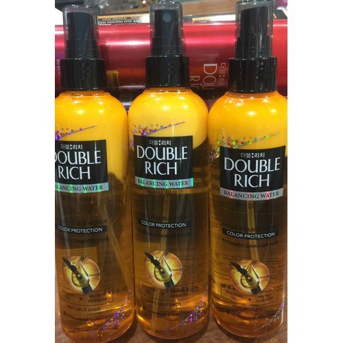 Xịt dưỡng tóc mềm mượt Double Rich Chai lớn 250ml ( Màu Tím)(màu vàng)