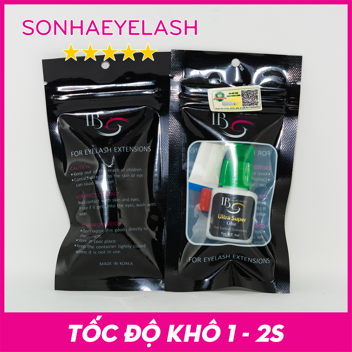 Keo nối mi IB, keo IB nắp xanh