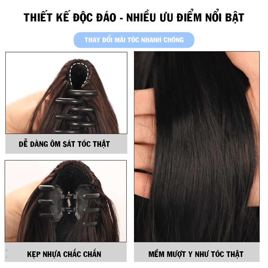 Tóc Ngoặm Đuôi Ngựa thẳng