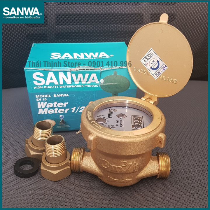Đồng hồ nước SANWA Thái Lan SV15 phi 21mm - Thái Thịnh Store