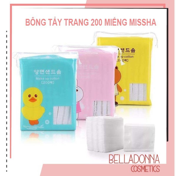 Bông TẨY TRANG Missha Make Up Cotton 200 miếng