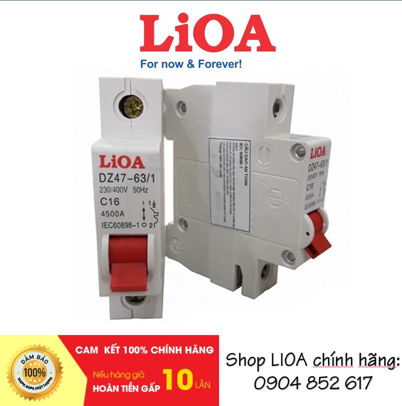Cầu Dao Tự Động (APTOMAT) 1 Cực LIOA Dòng Cắt 4,5KA
